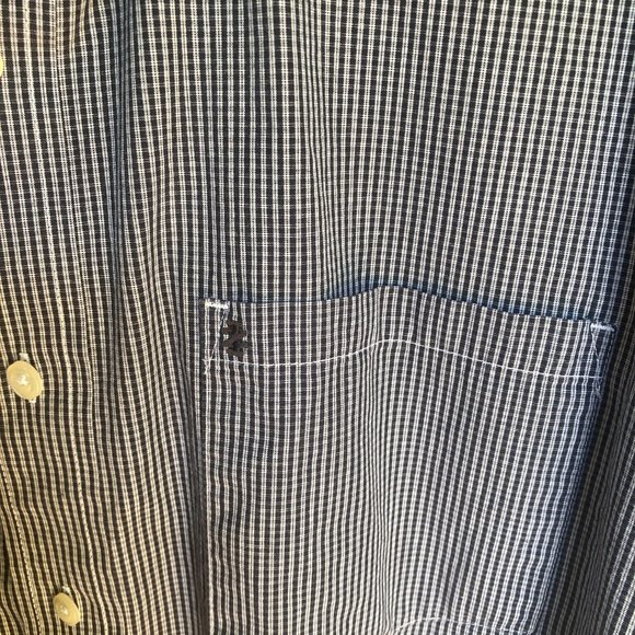 Izod Men's Button Down Black Plaid Shirt, Size XXL - Picture 5 of 5